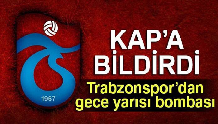 Trabzonspor, Hubocan'ı KAP'A bildirdi