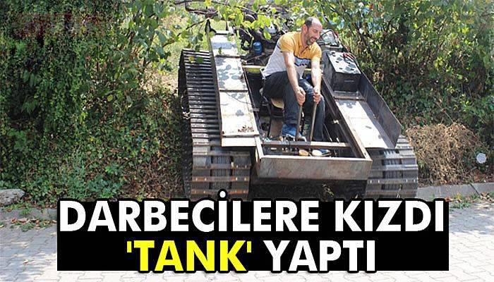 Darbecilere kızdı 'tank' yaptı