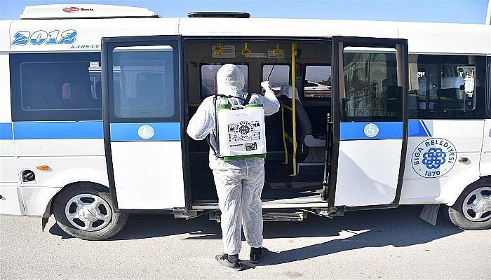 Biga Belediyesi’nden koronavirüs önlemleri