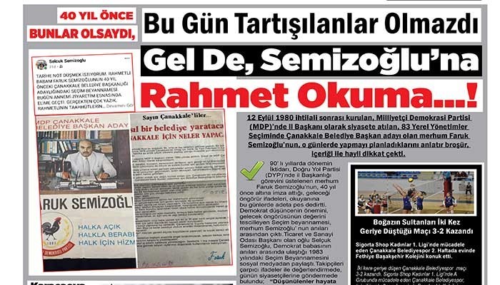 40 YIL ÖNCE BUNLAR OLSAYDI, BU GÜN TARTIŞILANLAR OLMAZDI