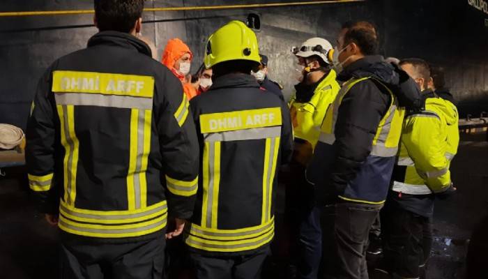 ARFF Ekipleri Çanakkale’deki gemi yangınına müdahale etti