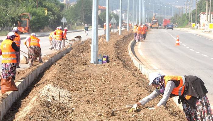 Çevre yolu güzelleştirme projesi tamamlanıyor