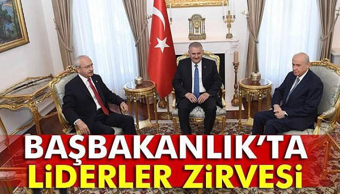 Kılıçdaroğlu ve Bahçeli Başbakanlık'ta