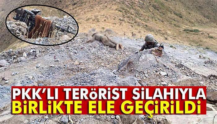 PKK’lı terörist silahıyla birlikte ölü ele geçirildi