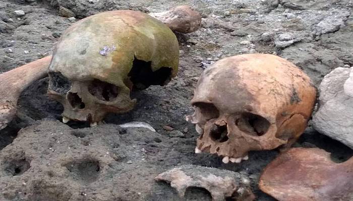 Çanakkale’de gölet havzasında 4 kafatası ve kemikler bulundu