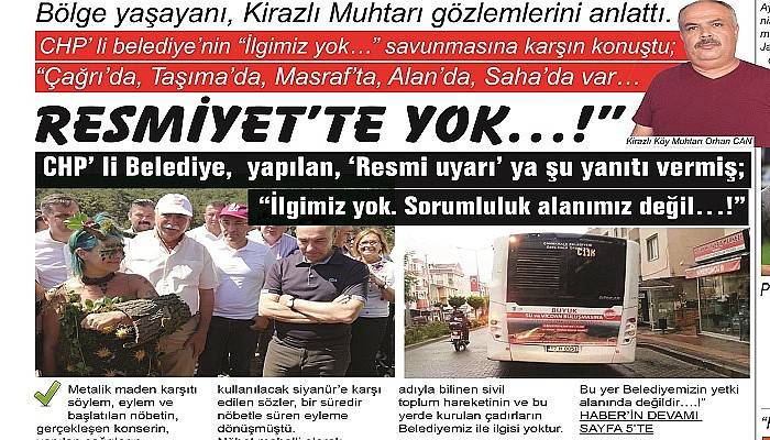 “Çağrı’da, Taşıma’da, Masraf’ta, Alan’da, Saha’da var… Resmiyet’te yok…!”