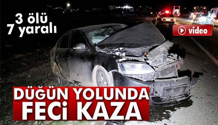 Düğün yolunda feci kaza: Baba ve 2 oğlu öldü