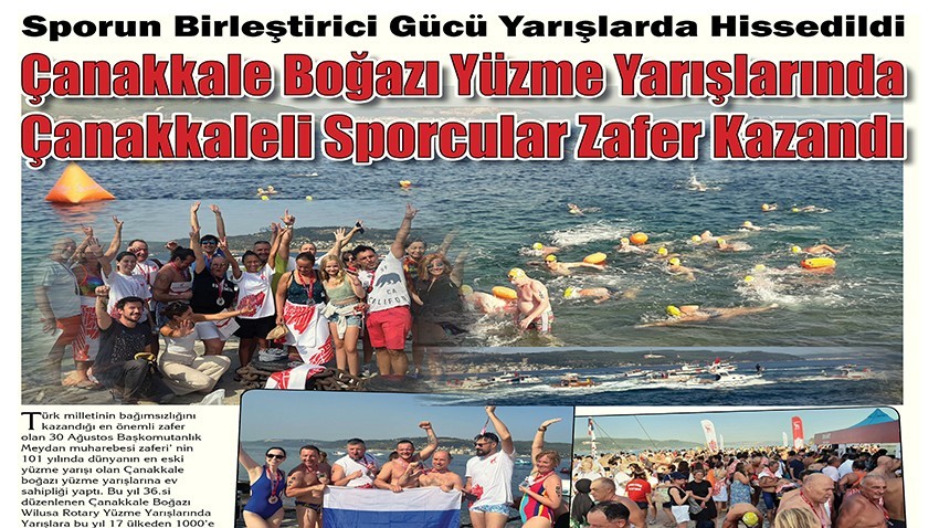 Çanakkale Boğazı Yüzme Yarışlarında Çanakkaleli Sporcular Zafer Kazandı (VİDEO)