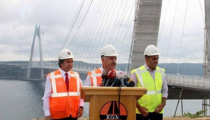 Bakan Arslan: '3. köprü ve otoyolları temizlik hariç tamamen bitti'