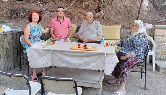 Hemşehrisini evinde ziyaret etti 