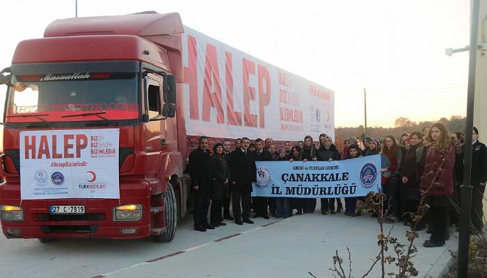 KYK öğrencilerinden Halep’e yardım