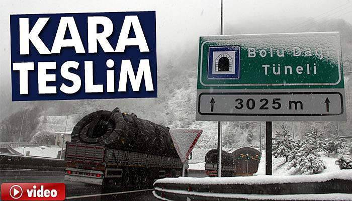 Bolu Dağı’nda yoğun kar yağışı başladı