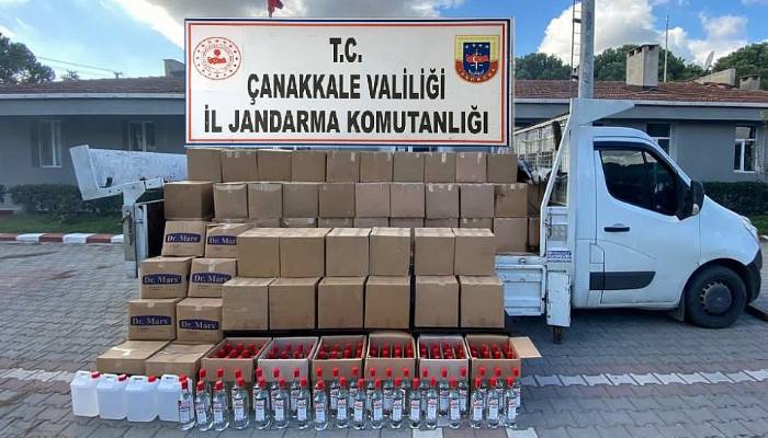 Çanakkale'de 2 ton 620 litre etil alkol ele geçirildi