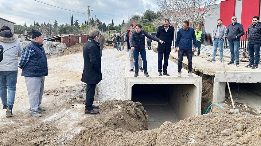 Kalabaklı köyüne, sel baskınlarına karşı beton box projesi