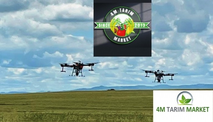 4M TARIM MARKET FARKIYLA EKİLİ ALANLARDA DRONE İLE İLAÇLAMA