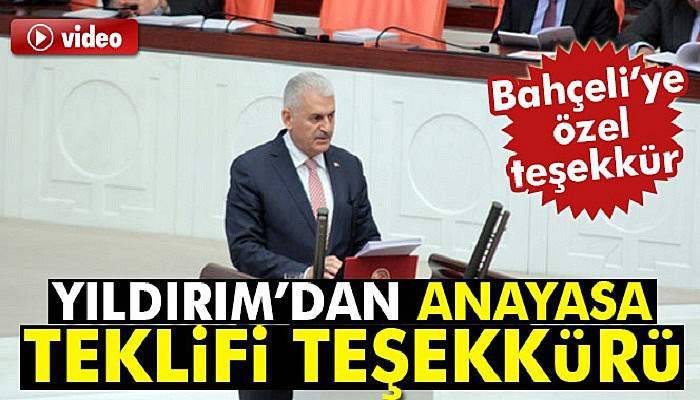 Başbakan Yıldırım'dan parti grubuna teşekkür konuşması