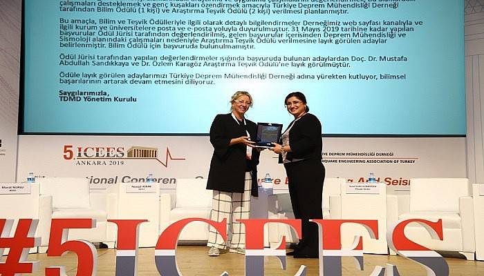 Türkiye Deprem Mühendisliği Derneği 2019 Yılı Araştırma Teşvik Ödülü ÇOMÜ’nün