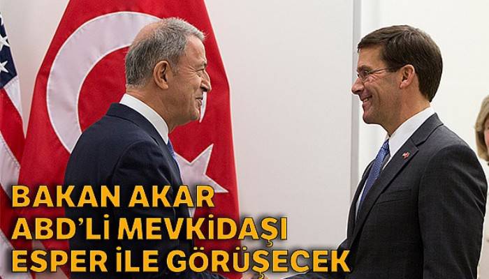 Bakan Akar, ABD'li mevkidaşı Esper ile görüşecek