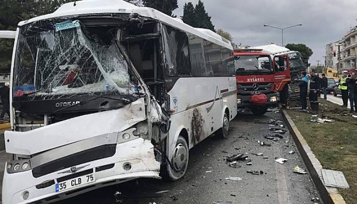 TIR otobüse çarptı: 28 yaralı!