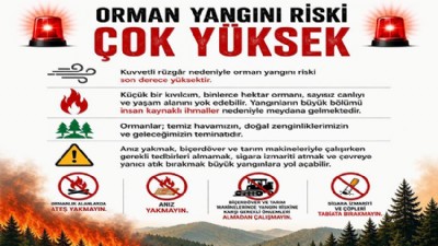 Çanakkale Valiliğinden Orman Yangını Uyarısı