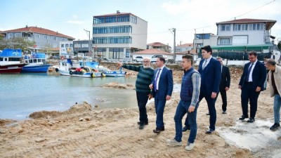 Biga Aksaz Balıkçı Barınağı’nda çalışmalar tüm hızıyla devam ediyor