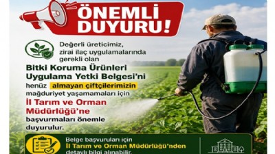 Çanakkale Ziraat Odasından Üreticilere 'Yetki Belgesi' Uyarısı