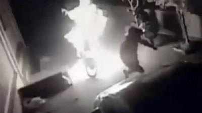 Motosiklet kundaklama olayında eski eş ve 2 kişi tutuklandı