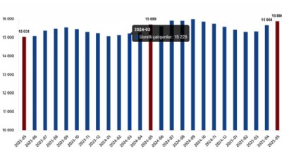 Ücretli çalışan sayısı yıllık %1,2 arttı