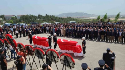 Şehit polisler törenle uğurlandı