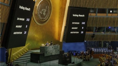 Filistin tasarısı BM'de onaylandı (VİDEO)