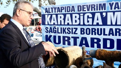 Karabiga’nın Su Boruları Yenilendi