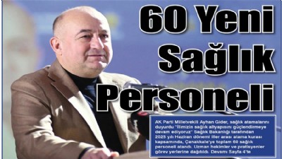 60 Yeni Sağlık Personeli