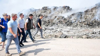 Yeniçiftlik Köyü Çöp Toplama Alanındaki Yangın Söndürüldü