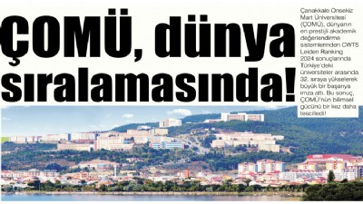 ÇOMÜ dünya sıralamasında!
