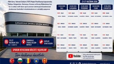 Çanakkale, FIBA YDF Uluslararası Basketbol Turnuvası'na Ev Sahipliği Yapıyor