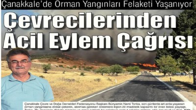 Çanakkale’de orman yangınları felaketi yaşanıyor