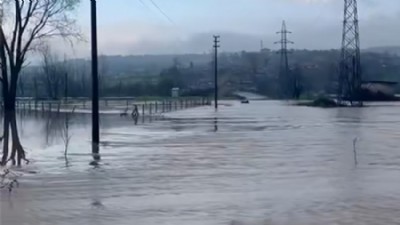 Çan’da Kuvvetli Yağış Dereyi Taşırdı: Ulaşım Durdu