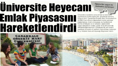 Üniversite Heyecanı Emlak Piyasasını Hareketlendirdi
