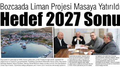 Bozcaada Liman Projesi Masaya Yatırıldı, Hedef 2027 Sonu