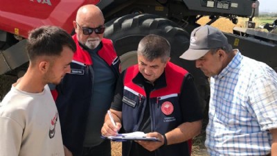 Biçerdöver Kontrolleri ve Rekolte Tespit Çalışmaları Sürüyor