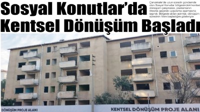 Sosyal Konutlar’da Kentsel Dönüşüm Başladı