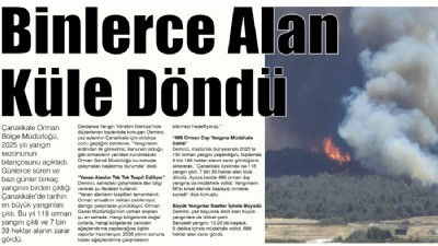 Binlerce Alan Küle Döndü