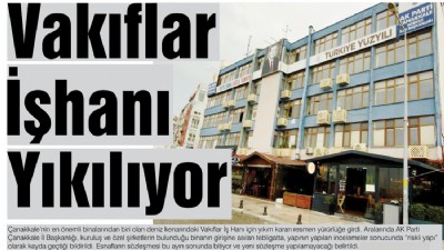 Vakıflar İşhanı Yıkılıyor