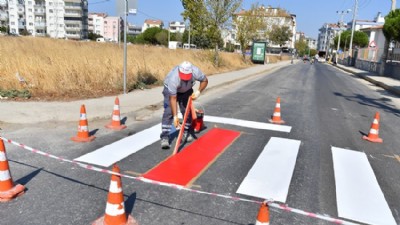 Esenler Mahallesi'nde Yol Çizgi Çalışması Gerçekleştirildi
