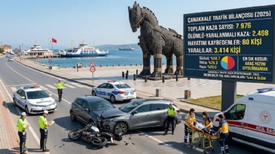 Çanakkale’de acı trafik bilançosu: 2025 yılında 80 kişi hayatını kaybetti